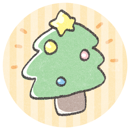 クリスマスツリーの手描きイラストのセット かわいい 雪の結晶 冬 12月のイラスト素材70036427- PIXTA