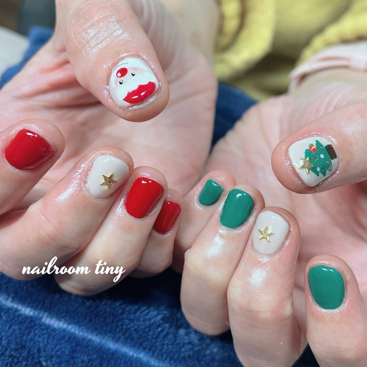 クリスマスアシメネイル❤︎