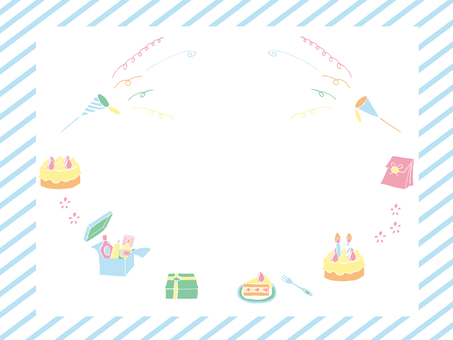 誕生日フレーム：イラスト無料
