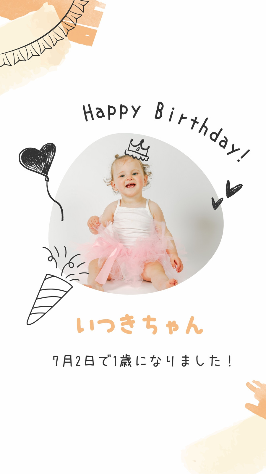 お誕生日おめでとう、手書き文字のイラスト素材・ベクター Image 21006056