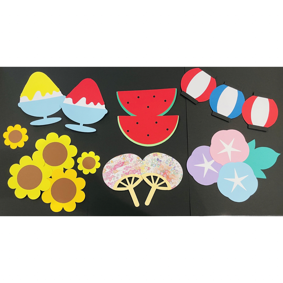 大きめ夏祭り27点セット 壁面飾り