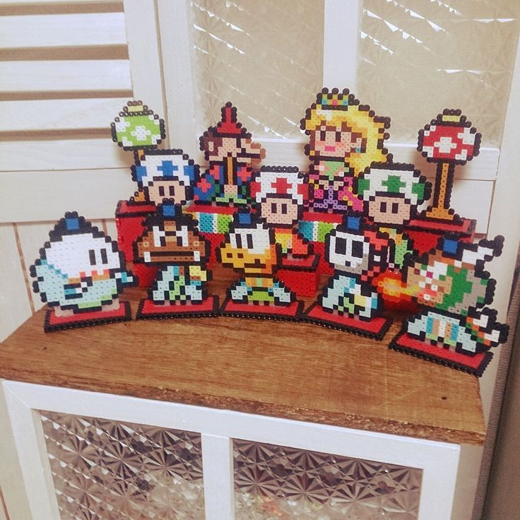 アイロンビーズでひな祭り小物入れ作りました🎎 - きゅうりましまし