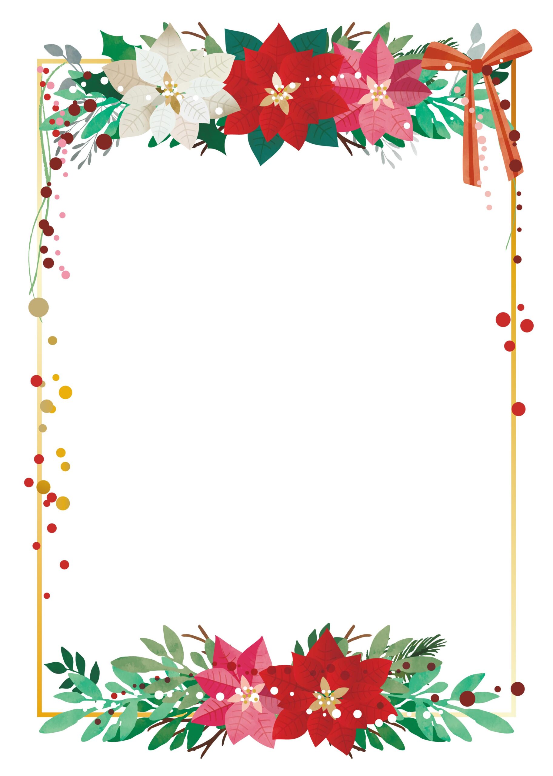 クリスマスパーティのレトロなスタイルとマットな質感の赤い招待状イラストテンプレート素材PSDダウンロード