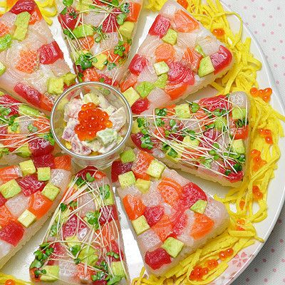 BON BON ART cooking: クリスマスレシピ＊スノードーム風 雪だるまのちらし寿司