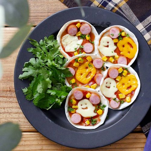 ハロウィンのハンバーグプレート