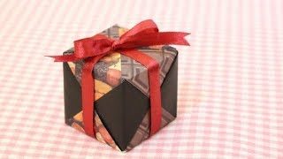 小さな箱 ギフトボックスの折り方。折り紙は１枚。 - 折り紙で遊ぼ。－－Ayukane