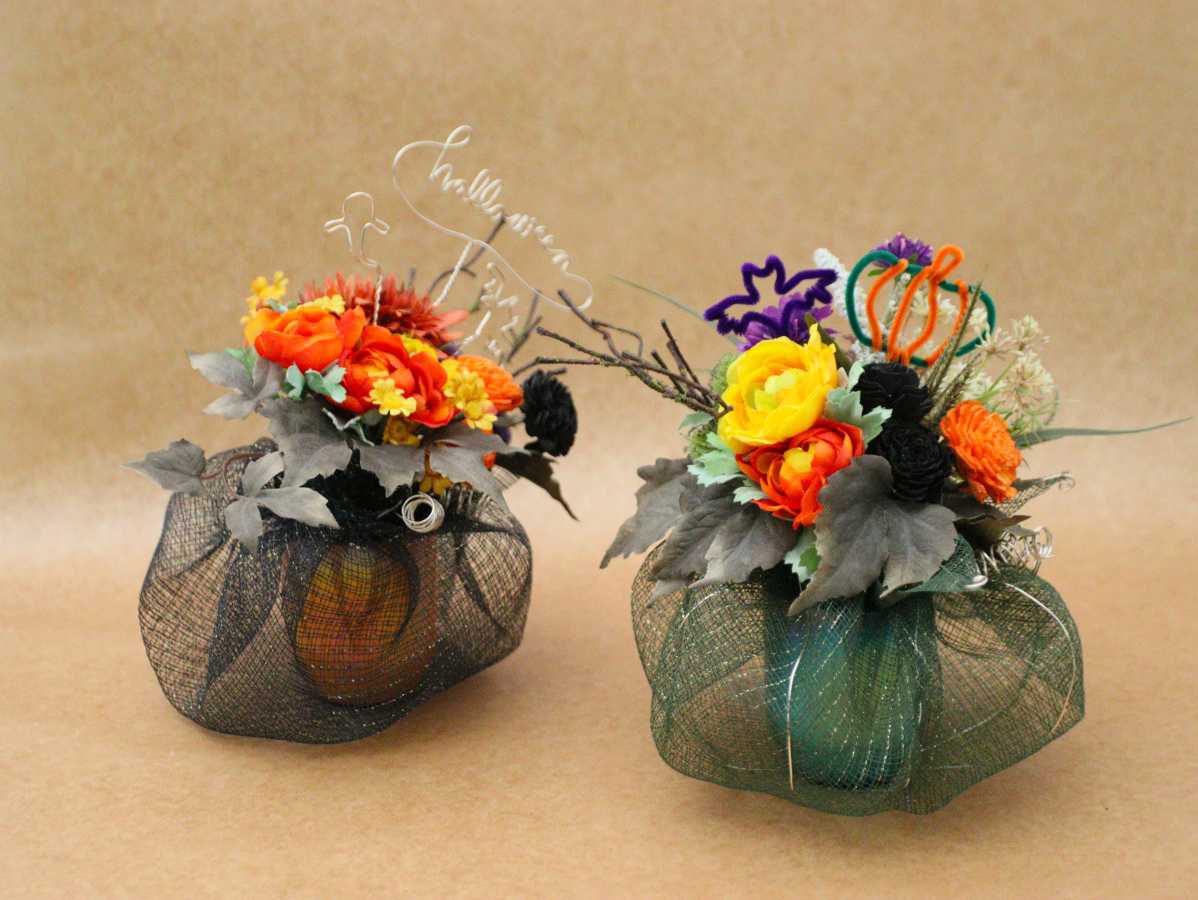 ハロウィンアレンジメントD プリザーブドフラワー ハロウィンインテリア ハロウィン飾り ミニチュア ギフト