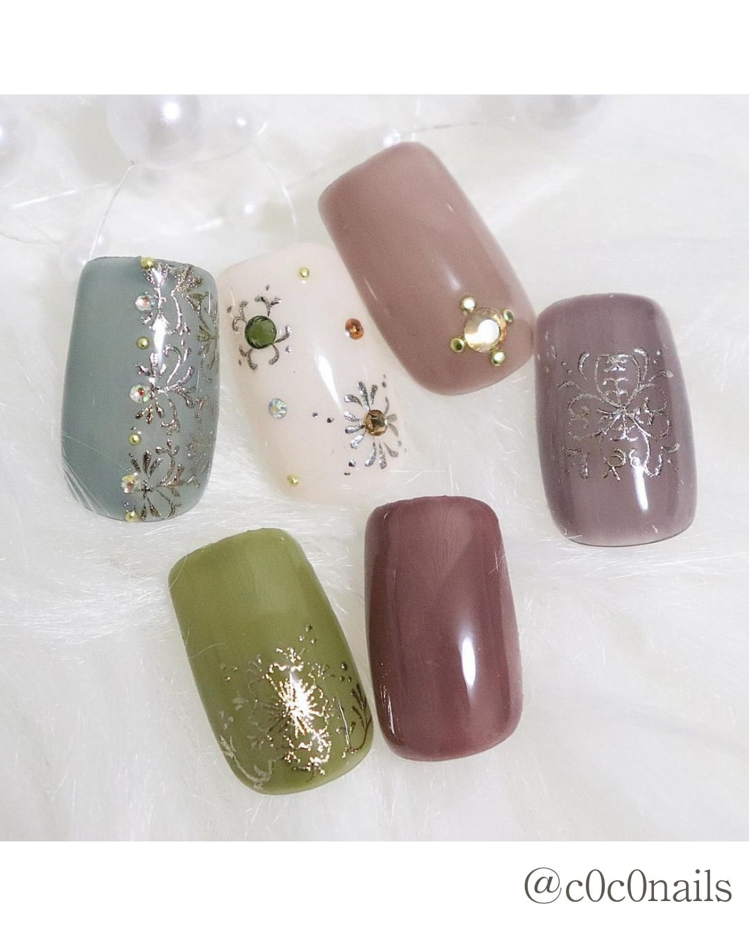冬 クリスマス デート 女子会 ハンド - Nailsalon_Greenのネイルデザイン No.6801872 ネイルブック