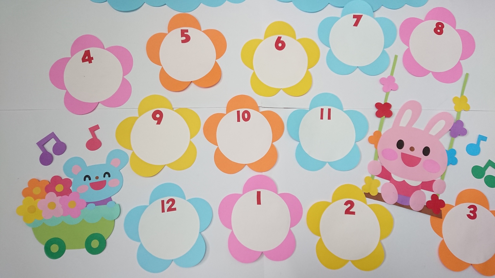 お誕生日 壁面 可愛いお誕生日 お誕生日表 壁面飾り