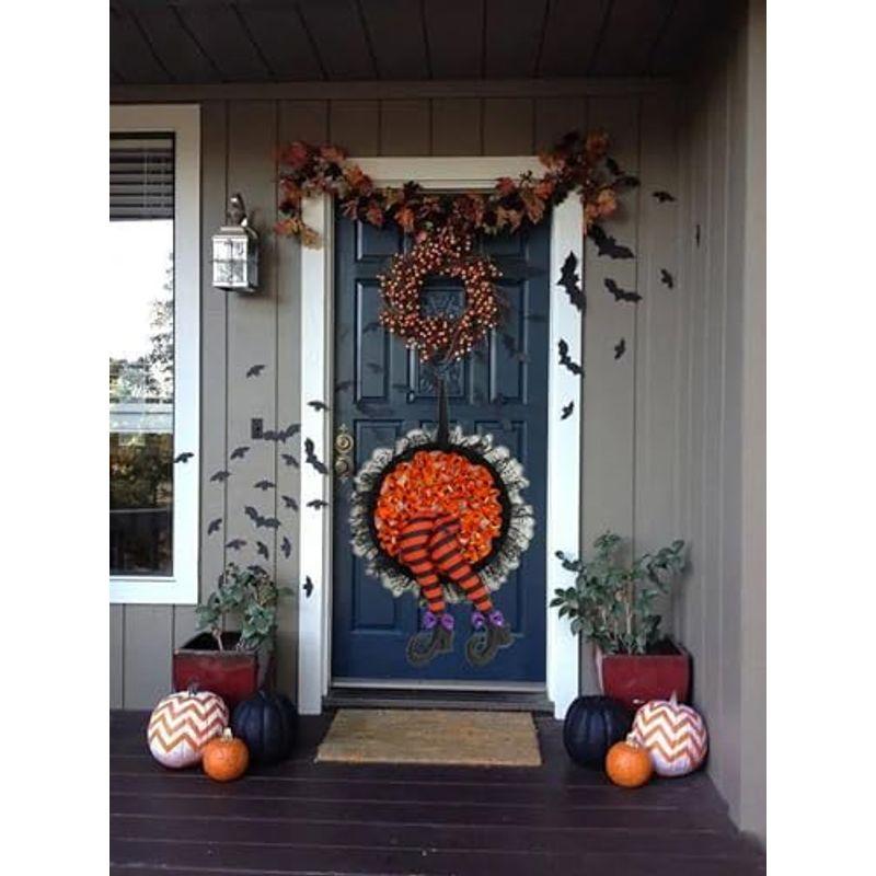 リース ハロウィン 秋リース 造花リース ドライフラワー花輪 ナチュラルリース 24cm 秋色カラー 造花 玄関オブジェ ウォールディスプレイウォールデコレーションアートウォール 壁飾り 壁掛け おしゃれハロウィンリース オータムMAromDee