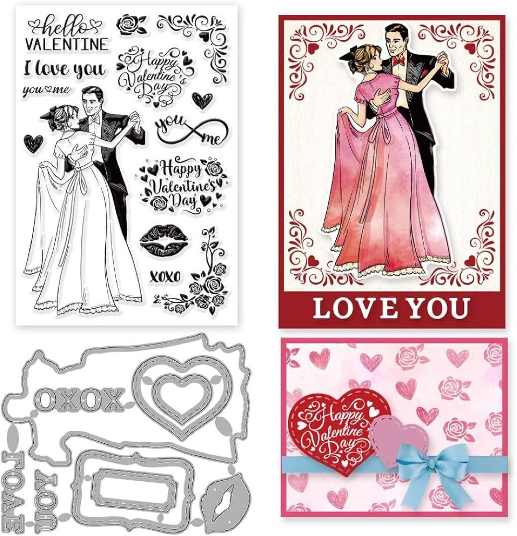 バレンタインスタンプセット・ダイカット - メルカリ