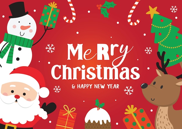 Vetor do Stock クリスマス素材・アイコン・かわいいパンダのクリスマスイラスト詰め合わせAdobe Stock