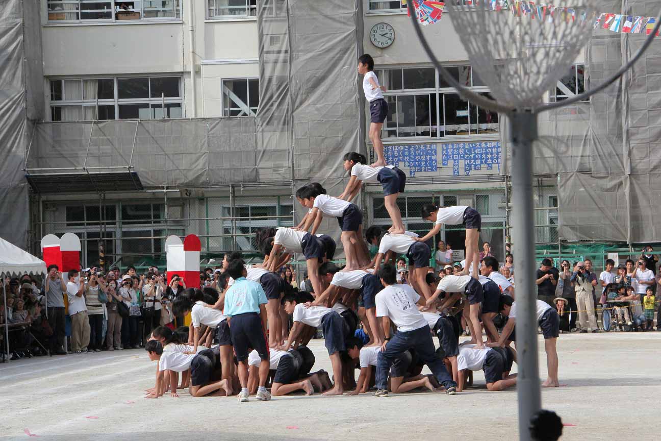 5・6年生 組体操練習 - 島田第一小学校