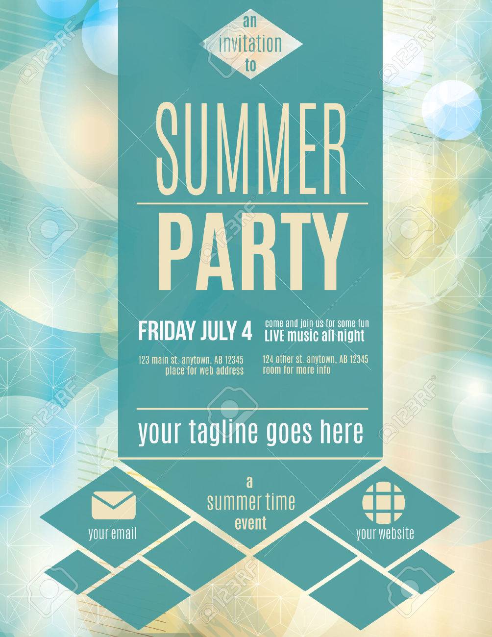 夏フェスの無料チラシテンプレート-パワポンbyアスクル