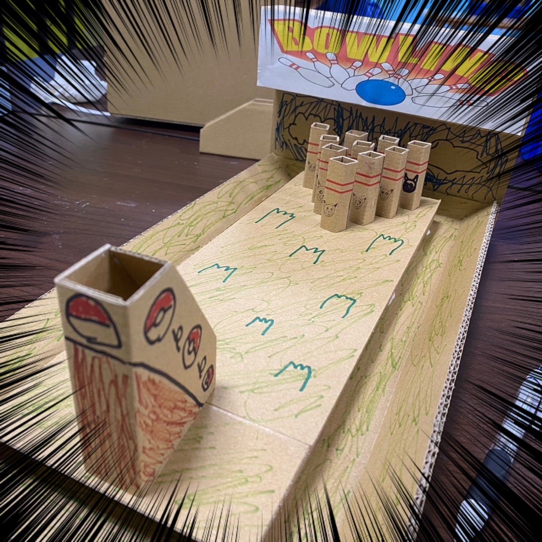 段ボール ボーリングの作り方TikTok