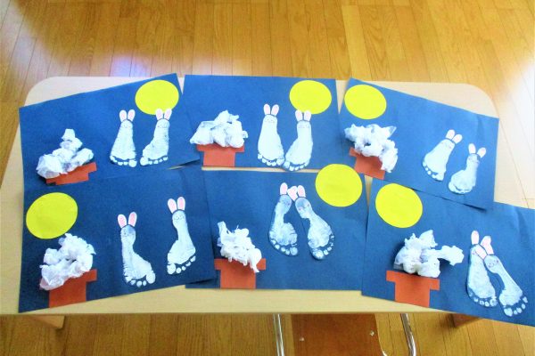 各クラスのお月見製作」にじいろ保育園ブログ