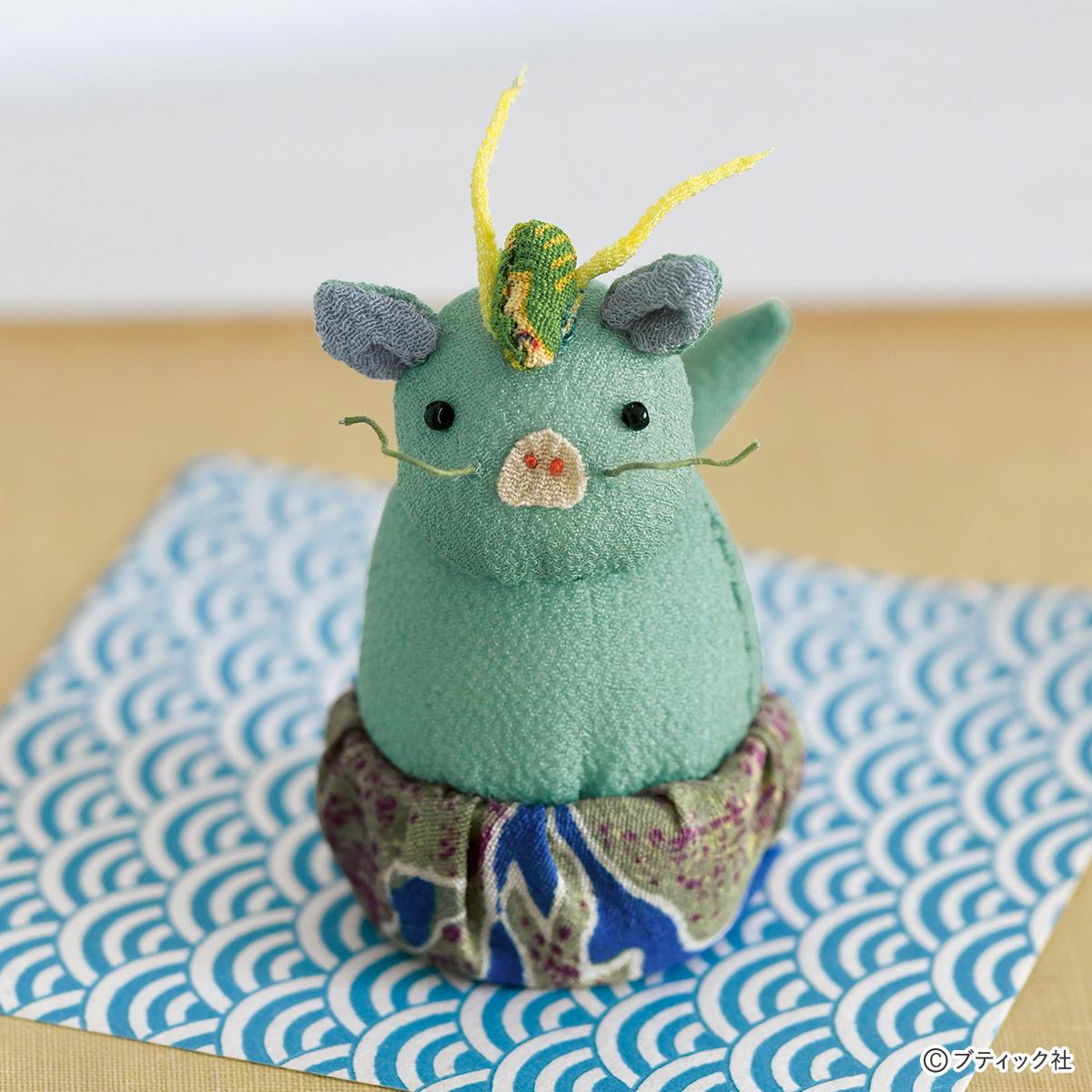 簡単２枚はぎ！ちりめんで作る干支飾りお座り馬午 うまシリーズ2作り方・型紙A Horse plush Tutorial &Pattern