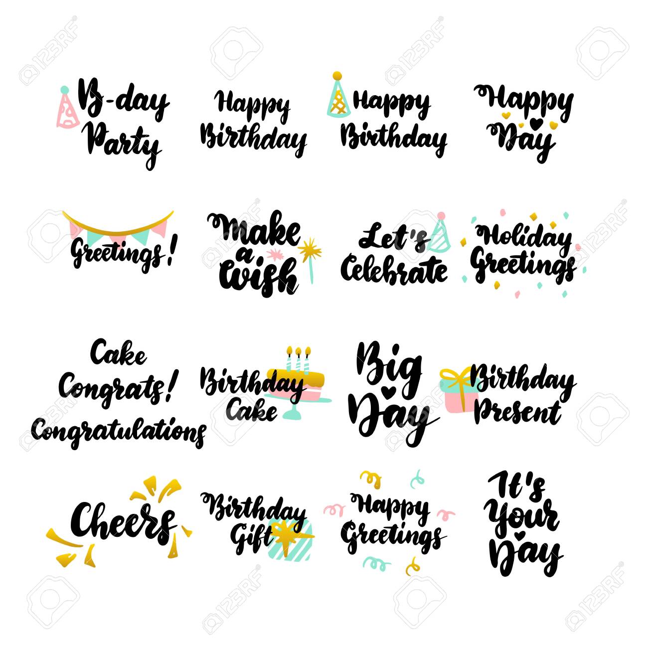 30タイプ HAPPY BIRTHDAYの手帳デコ描いてみた – 和気文具ウェブマガジン