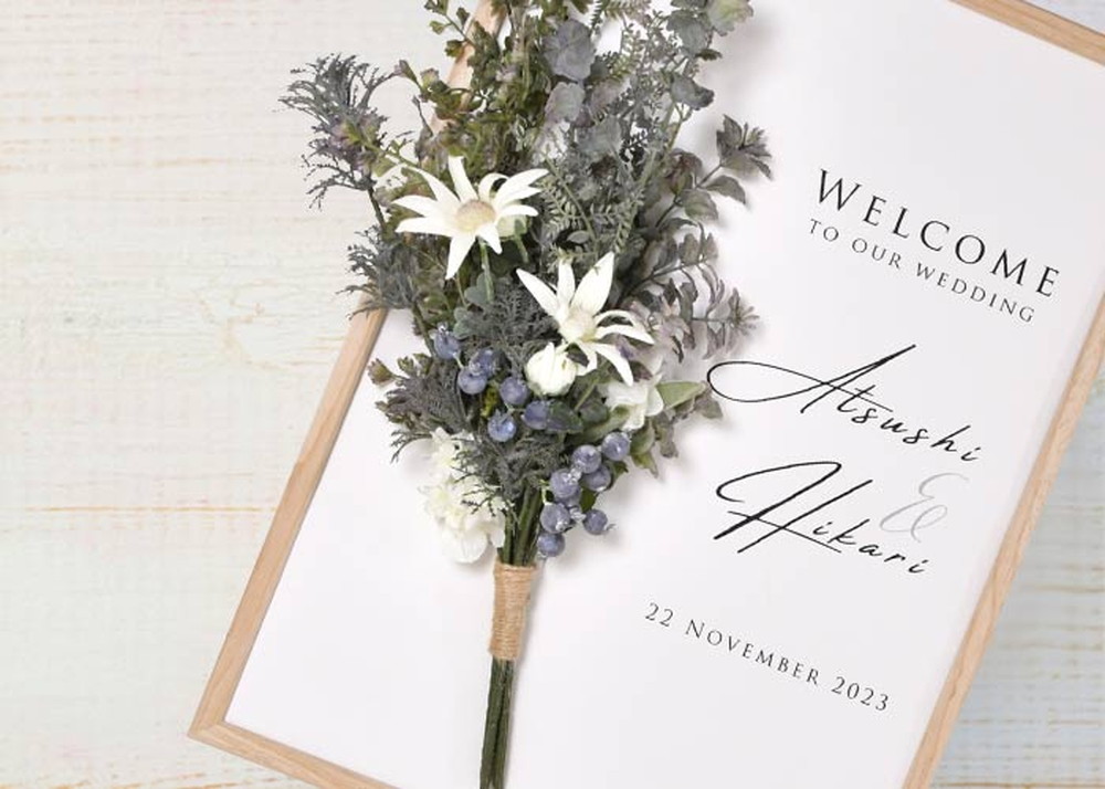 結婚式のウェルカムボード 出逢った日など記念日を入れられるウェルカムボード「KISEKI キセキ 」を新発売株式会社エーキューブのプレスリリース