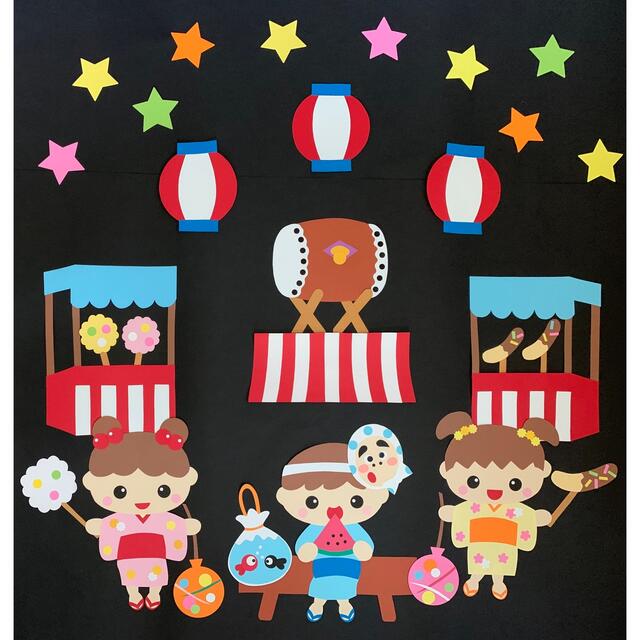 専用です！夏祭り set 壁面 飾り 夏 7月 8月の通販 by ソマメ.・*'s shopラクマ