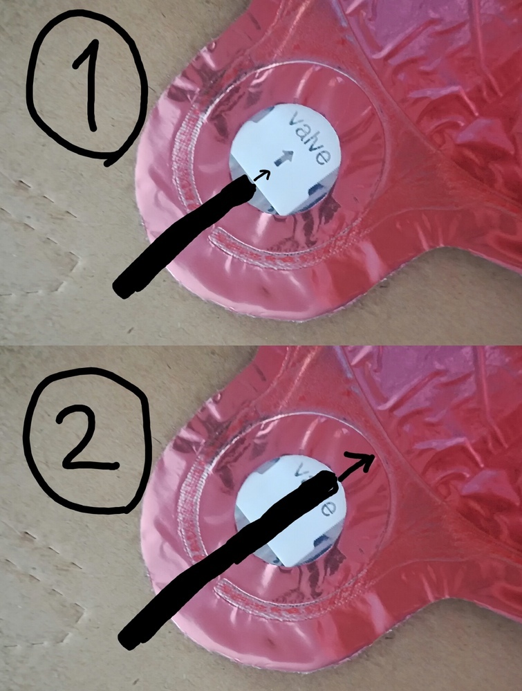 アルミバルーンの空気の入れ方＆空気の抜き方