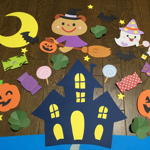 ミニ壁面 壁面飾り ハロウィン お菓子 クッキー キャンディー 画用紙 10月 - メルカリ
