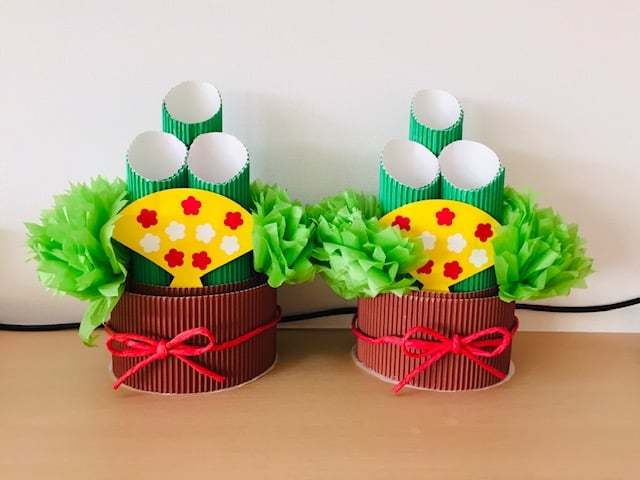 高齢者レク 簡単 新聞紙を使ってお正月のしめ縄リース 製作・工作 New Year decoration