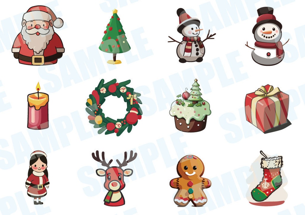 生活・行事・クリスマス・冬・人 サンタさんのかわいいフリーイラストフタバのフリーイラスト