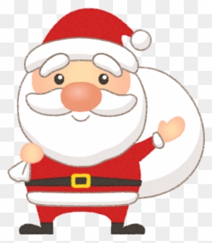 まんまる可愛いサンタとトナカイ 座り イラスト