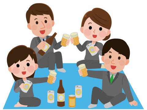 お花見を描いたイラスト特集