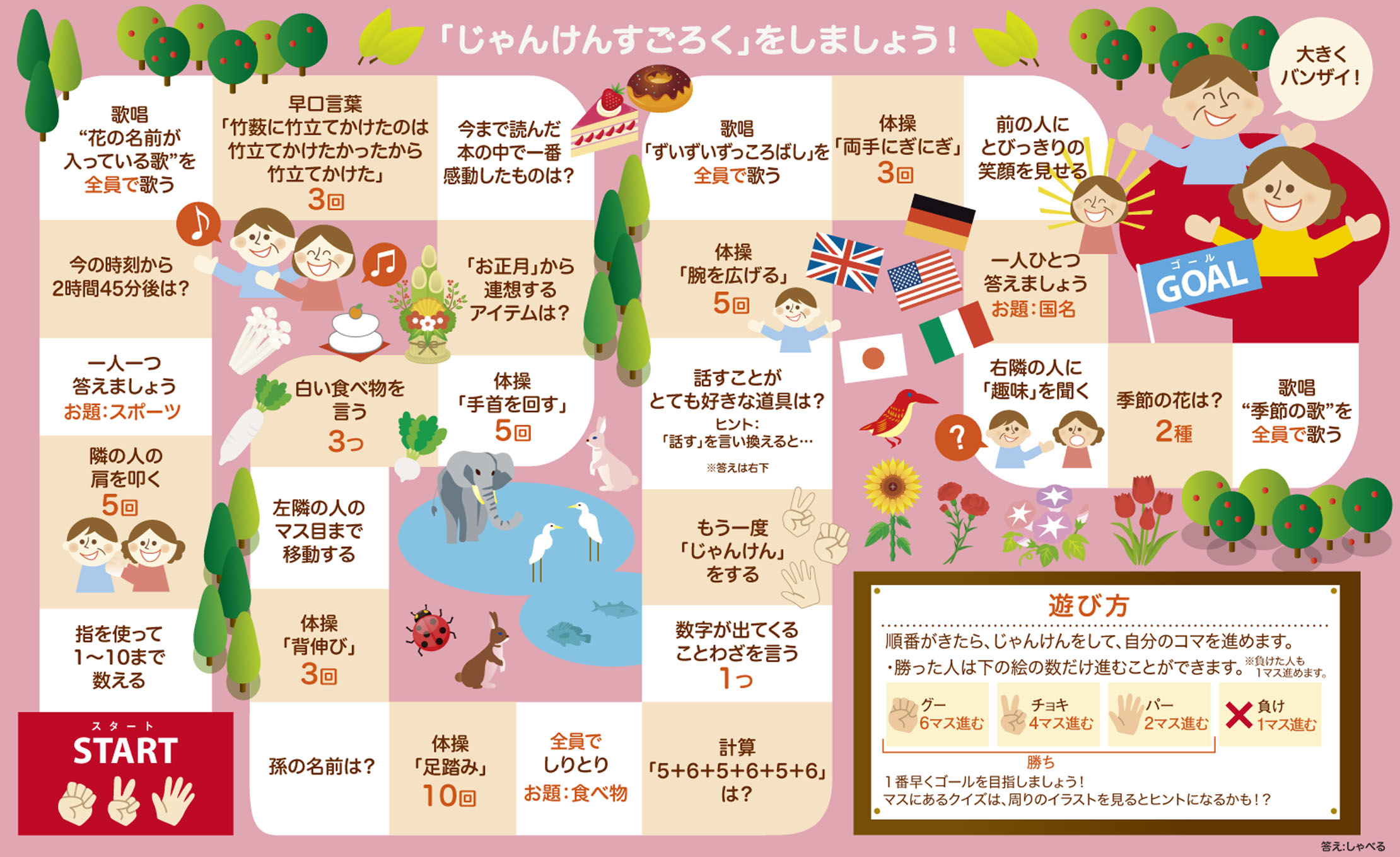 １・２月の壁面「新春のたこあげ」高齢者介護をサポートするレクリエーション情報誌『レクリエ』