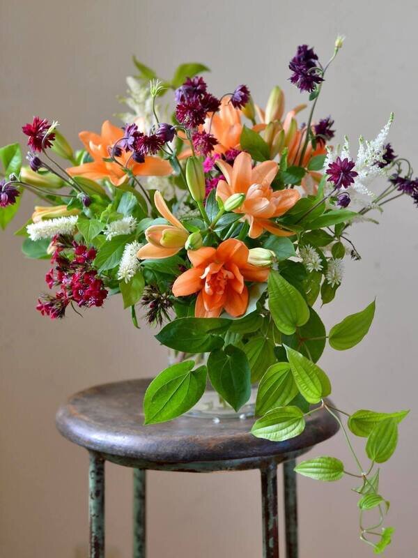 ユリ カサブランカ のウェディングブーケウェディングブーケ倶楽部@大阪造花の手作りブーケレッスン専門店