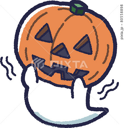 マントのかぼちゃお化けのハロウィンイラスト無料のフリー素材 イラストエイト