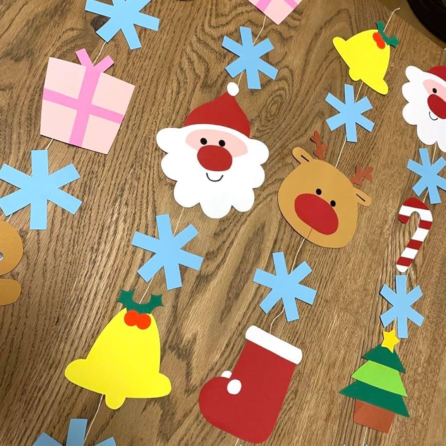 壁面飾り 12月の壁面 冬の壁面 クリスマス壁面 クリスマス 12月壁面 冬の壁面 ガーランド 保育 壁面飾り 保育園 幼稚園 施設 -chan-koubouminne byGMOペパボ 国内最大級のハンドメイド・手作り通販サイト