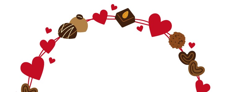 Ｘ用フリー素材バレンタインデ