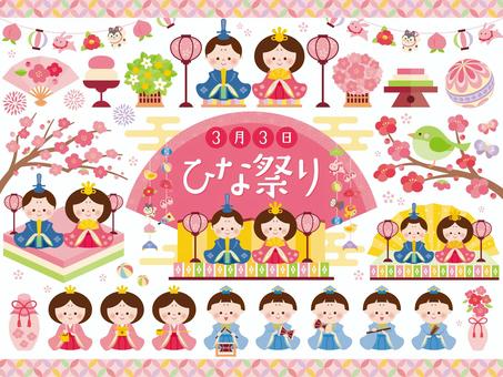 ひな祭りのペーパークラフトや飛び出すカードの無料テンプレートインスピ