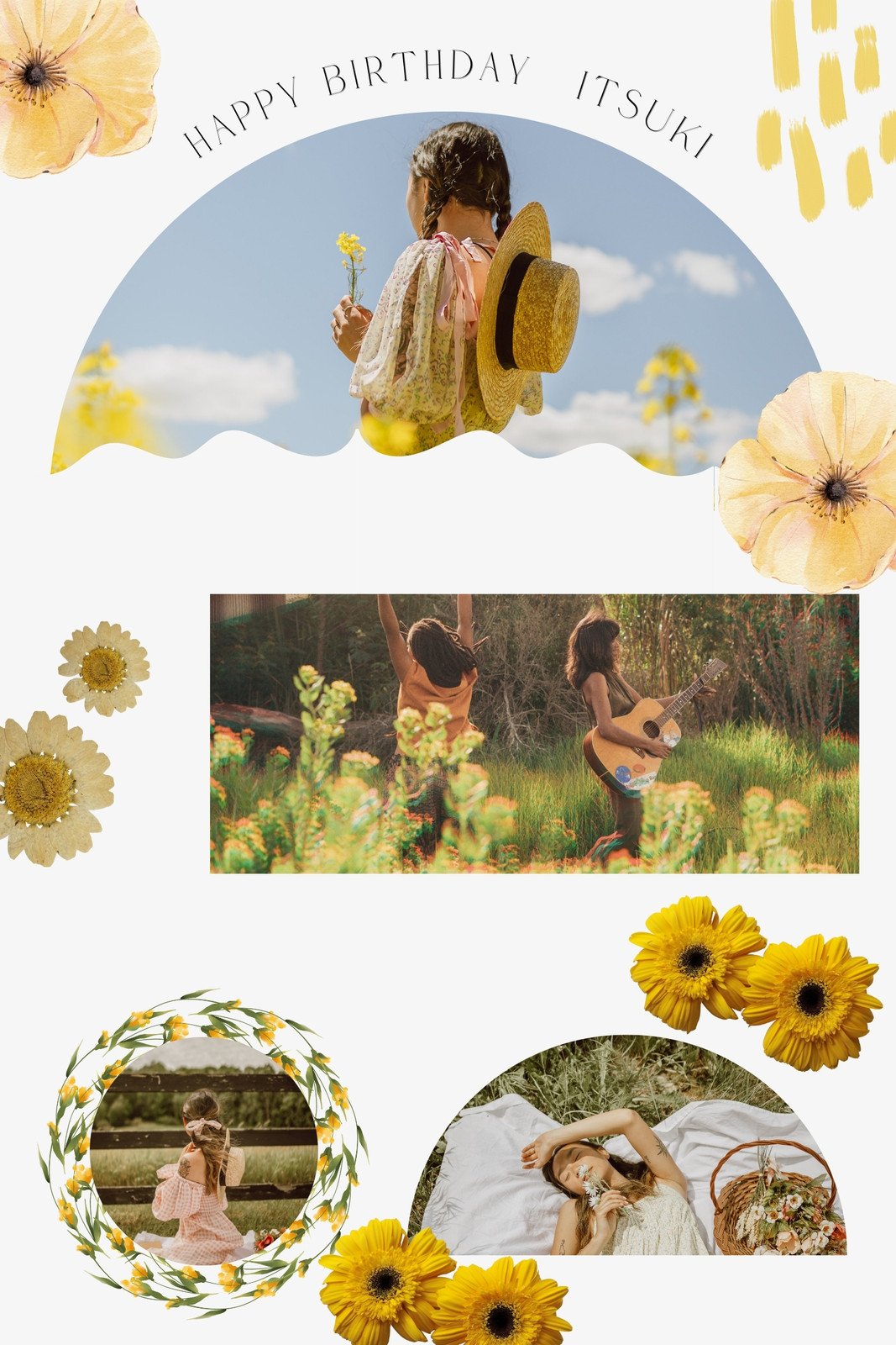 誕生日単語コラージュの写真素材・画像素材 Image 3394786