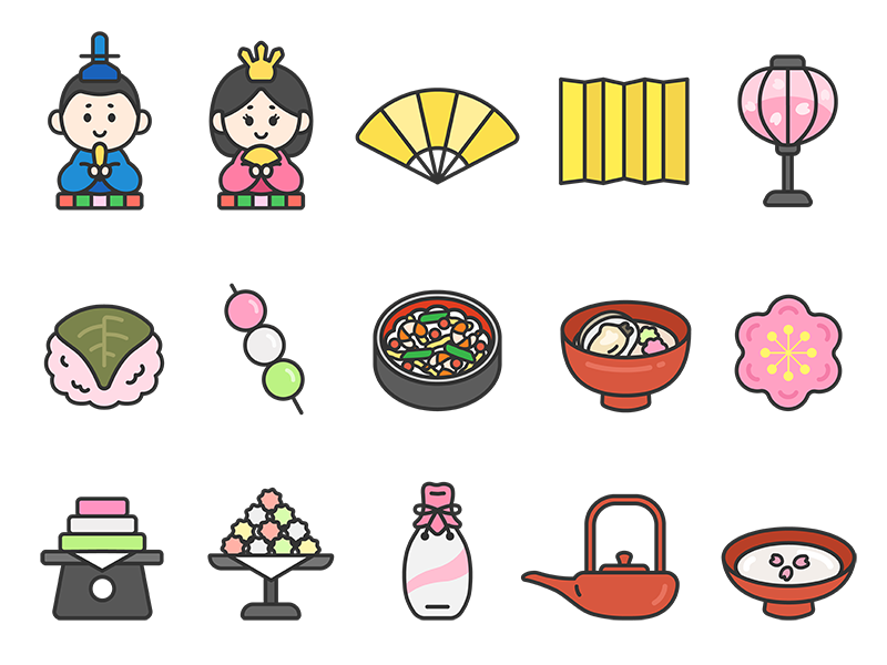 お雛様 おひなさま のイラスト-無料イラスト フリー素材