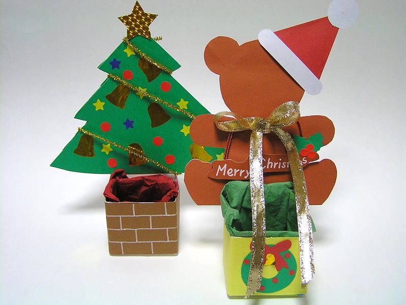 クリスマス工作 牛乳パックとアルミホイルでツリーBOXリビング埼玉Web