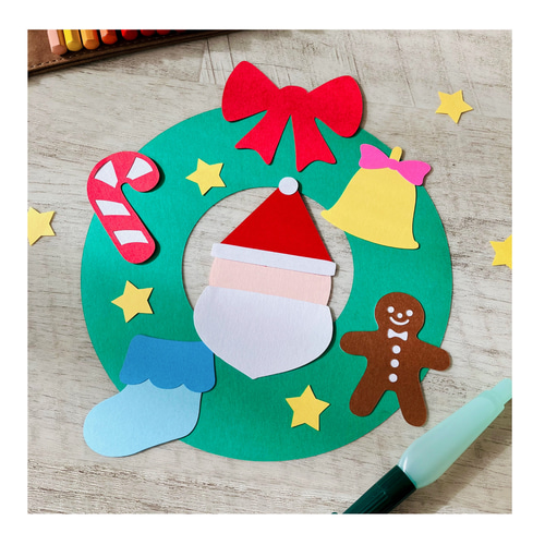 製作キット保育 壁面クリスマスリース 壁面クリスマス 製作キットクリスマス - メルカリ