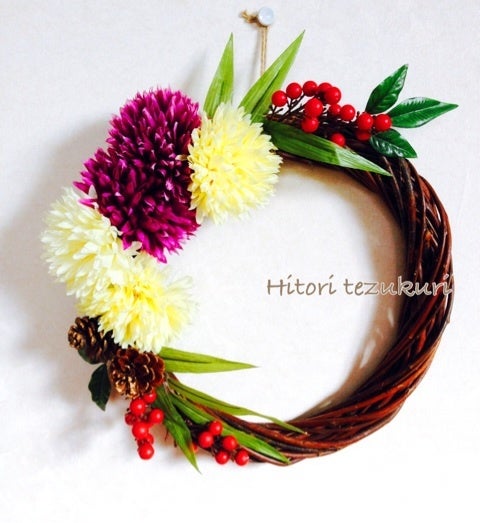 正月飾り しめ縄 玄関 手作り おしゃれ リース おしゃれなしめ縄 つむぎ お正月飾り しめ縄リース お飾り マンション 正月 :プリザーブドフラワーコレクション - 通販 - Yahoo!ショッピング