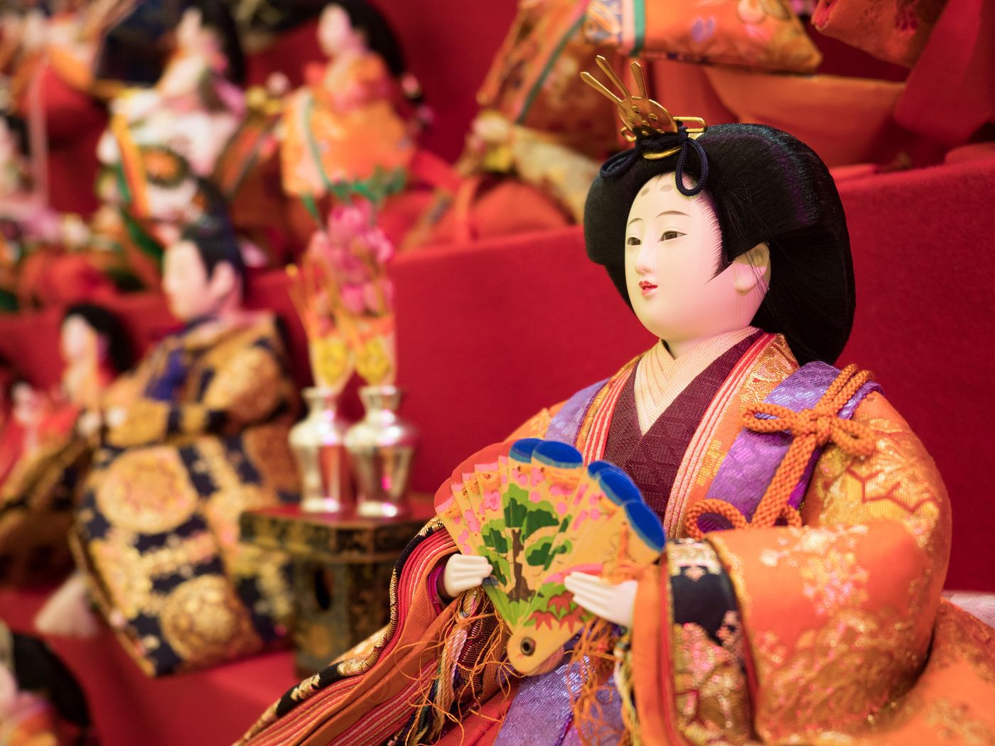 雛人形7段 男雛と女雛 2体 雛人形の種類五色 雛人形