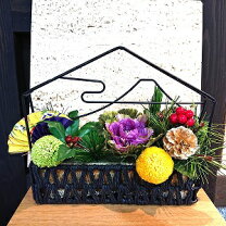 玄関先のお正月飾りにおすすめ寄せ植え ガーデニング ＃1728