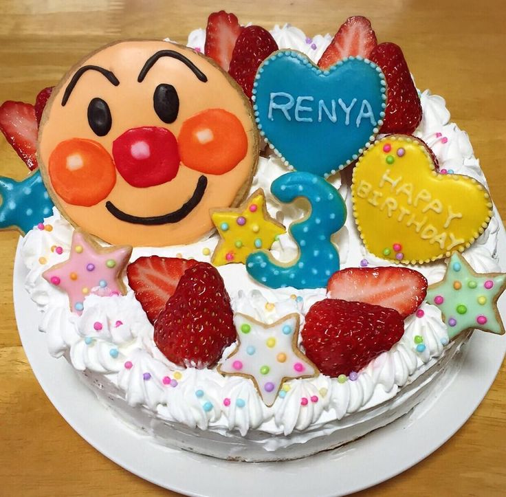 生クリームたっぷり！ 2歳の娘のために作ったアンパンマンのケーキに「かわいい」「傑作」の声 1 3ねとらぼ