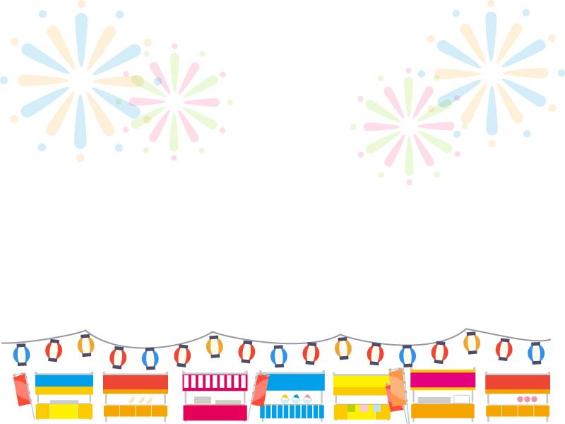 夏祭りのフレーム 縦のイラスト素材116099010- PIXTA