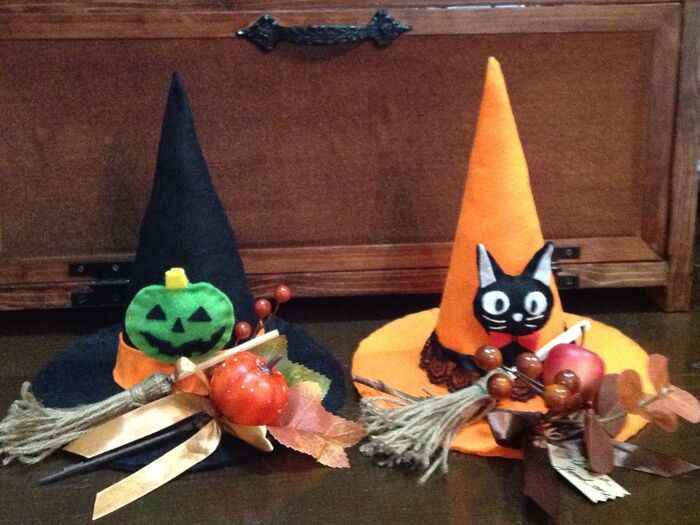 フェルトで作るハロウィンガーランド 無料型紙＆作り方 手作りおままごと手芸＊あまなつのフェルトキッチン＊