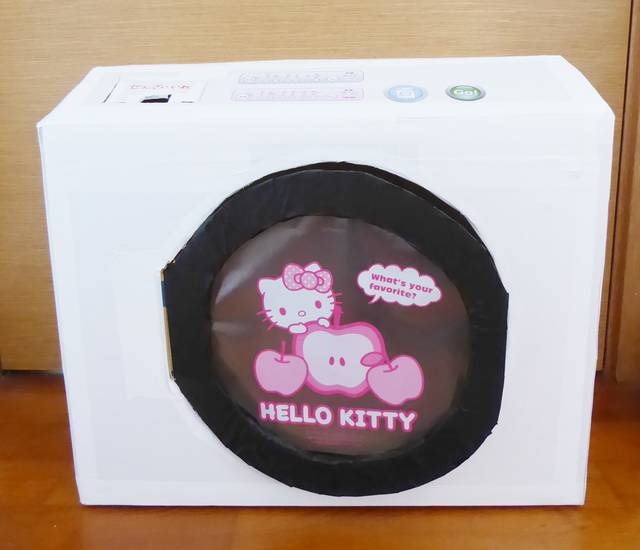 お製作 ダンボール箱で手作りおもちゃ！ソランちゃんのドラム式洗濯機！ お洋服をお洗濯したいの♡に全力で応える！ - ネコヒゲノオト