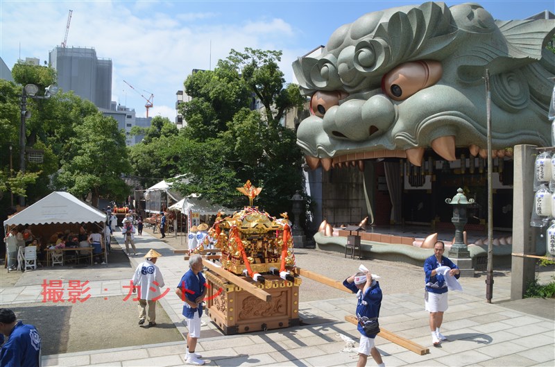 2023.7.14 なんば 千日前界隈を行く渡御列 難波八阪神社 夏祭り 枕太鼓·だんじり など