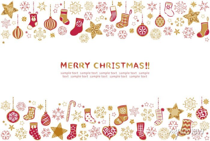 クリスマスイメージの葉っぱの囲み枠・A4横のイラスト素材97549200- PIXTA