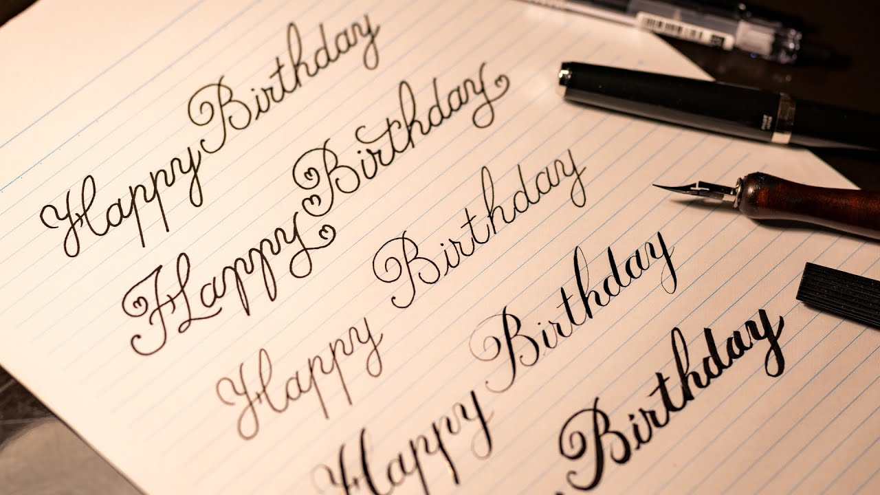Happy Birthdayのカリグラフィー。英語のハッピーバースデー手書き文字。のイラスト素材117244012- PIXTA